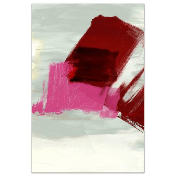 Empire Art Direct Frameless Free Floating Tempered Glass Art by EAD Art Coop - Magenta Abstract 1 TMP-108451-4832